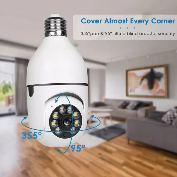 1080p Wireless 360 WIFI Light Bulb Security Camera